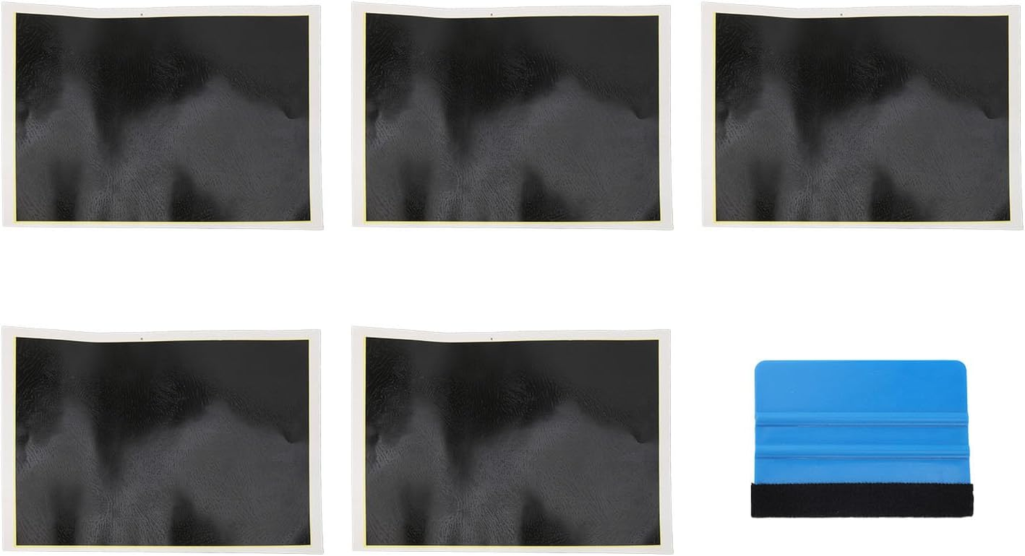 5Pcs DIY Black Engraved Marker Paper Set, Engraving Color Paper for Metal Ceramics Glass, 39X27Cm Engrave Marking with Scraper image number 5