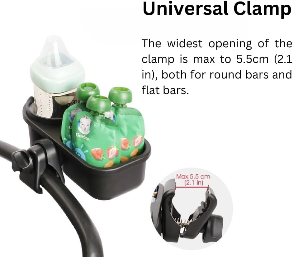 Universal Stroller Snack Tray, Stroller Cup Holder, Tray with Cup Holder, Stroller Attachment Accessories image number 5