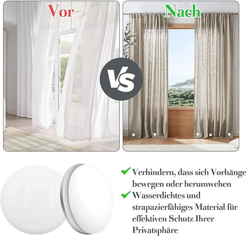 THJOPOKEEL 12Pcs Magnetic Shower Curtain Weights Shower Curtain Magnets Reusable Magnetic Shower Liner Weights Heavy-Duty Magnetic for Bathroom Curtain Outdoor Flag Tablecloths Waterproof White image number 4