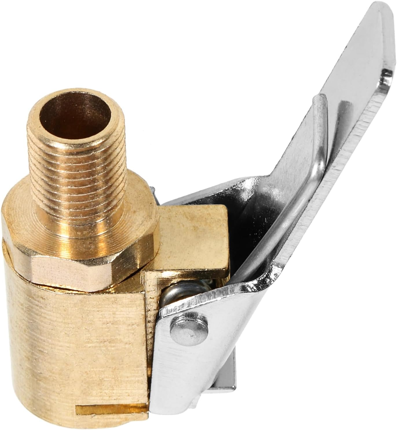 TOGEVAL Car Valve Adapter Air Pump Thread Nozzle Quick Connector for Car and Motorcycle Tyre Inflator with Clip-On Air Chuck Compatible with Auto Tire Wheels image number 2