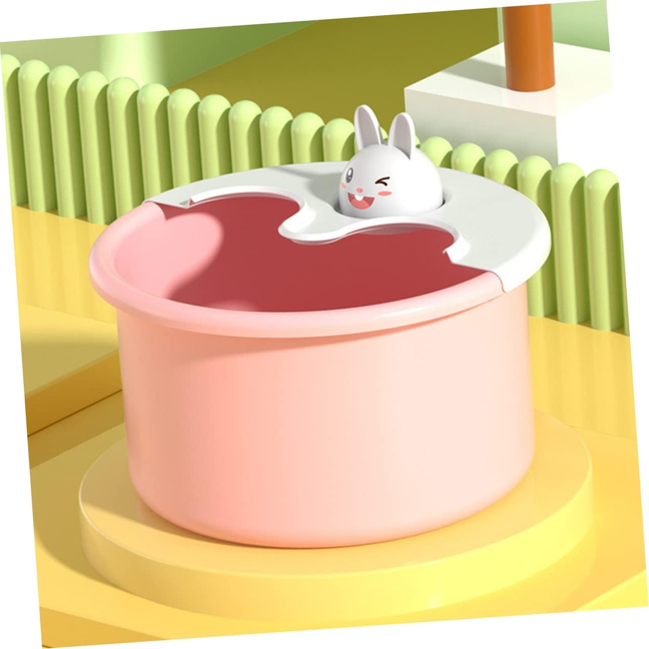 VINTORKY Foot Bath Tub for Children Portable Spa Bucket Massage Bubbles Sturdy Plastic Foot Soaking Basin image number 2