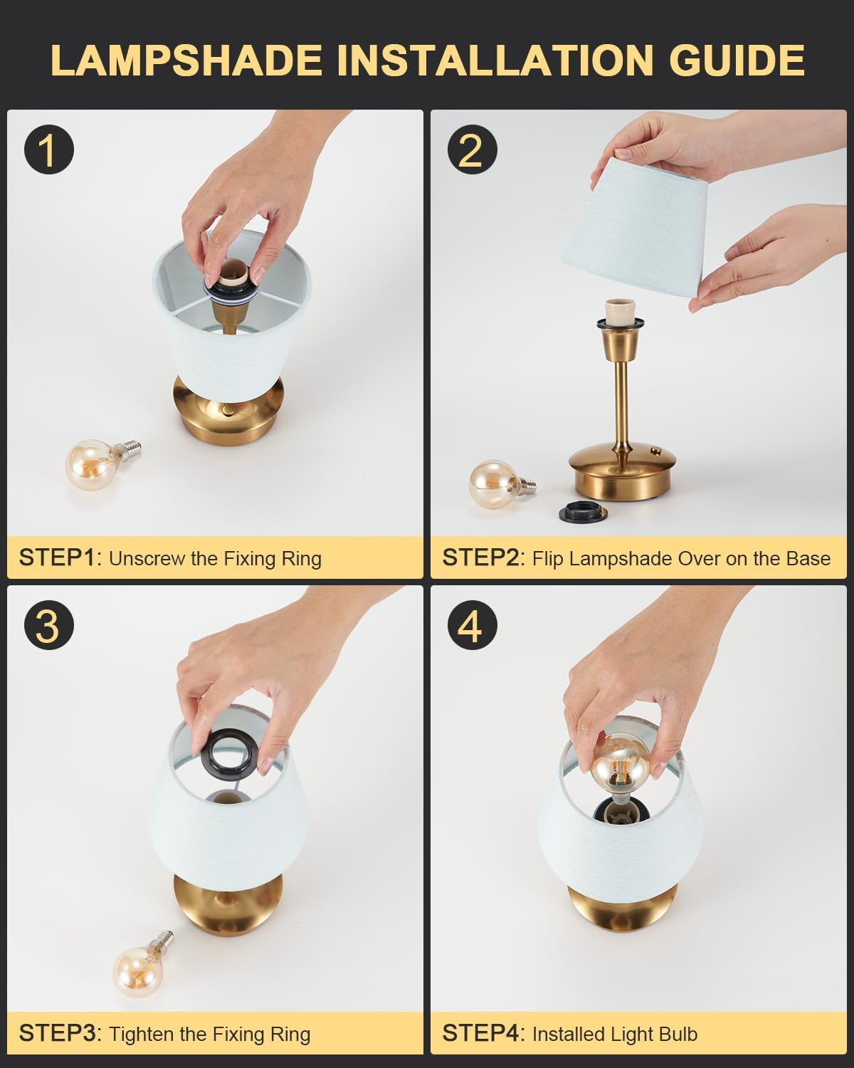 Small Cordless Table Lamp for Restaurant Bar, 5200Mah Rechargeable Battery Operated Portable Mini Dimmable Touch Desk Lamps Night Light for Bedside Kitchen Entryway Patio Outdoor Dining Table (Gold) image number 6