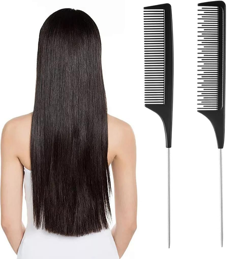 JRYXDS Set of 3 Tail Combs Fine Tooth Comb Professional Hairdressing Comb Antistatic Heat Resistant Teasing Hair Comb for Men and Women image number 3