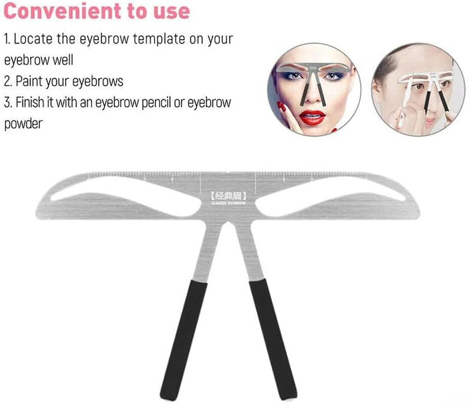 AIMALL Brow Stencil Shaper Tattoo Eyebrow Kit Ruler 3D Balance Template Makeup Tool for Makeup Artists and Beginners image number 2
