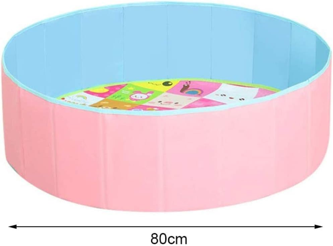 Qiuqiu Inflatable round Kids Swimming Pool Ball Pit Foldable Portable Collapsible Dogs Cats Pet PVC Baby Play Ball Pool Outdoor Spa Inflatable Hot Tub Bathing Tub image number 2