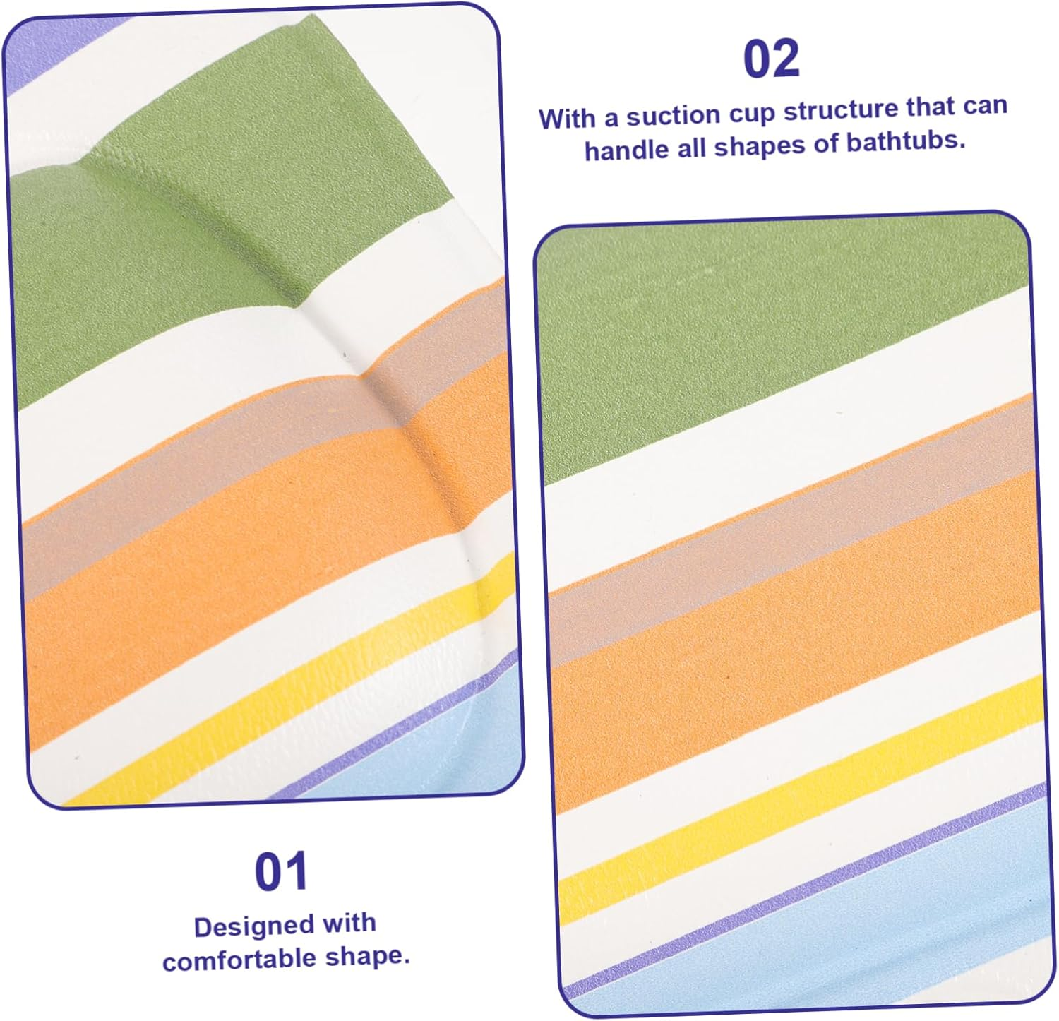 HAPINARY Luxury Bathtub Pillow Cups Neck Back Support for Spa Relaxation PVC Material for Longevity Bath Pillow for Tub image number 5