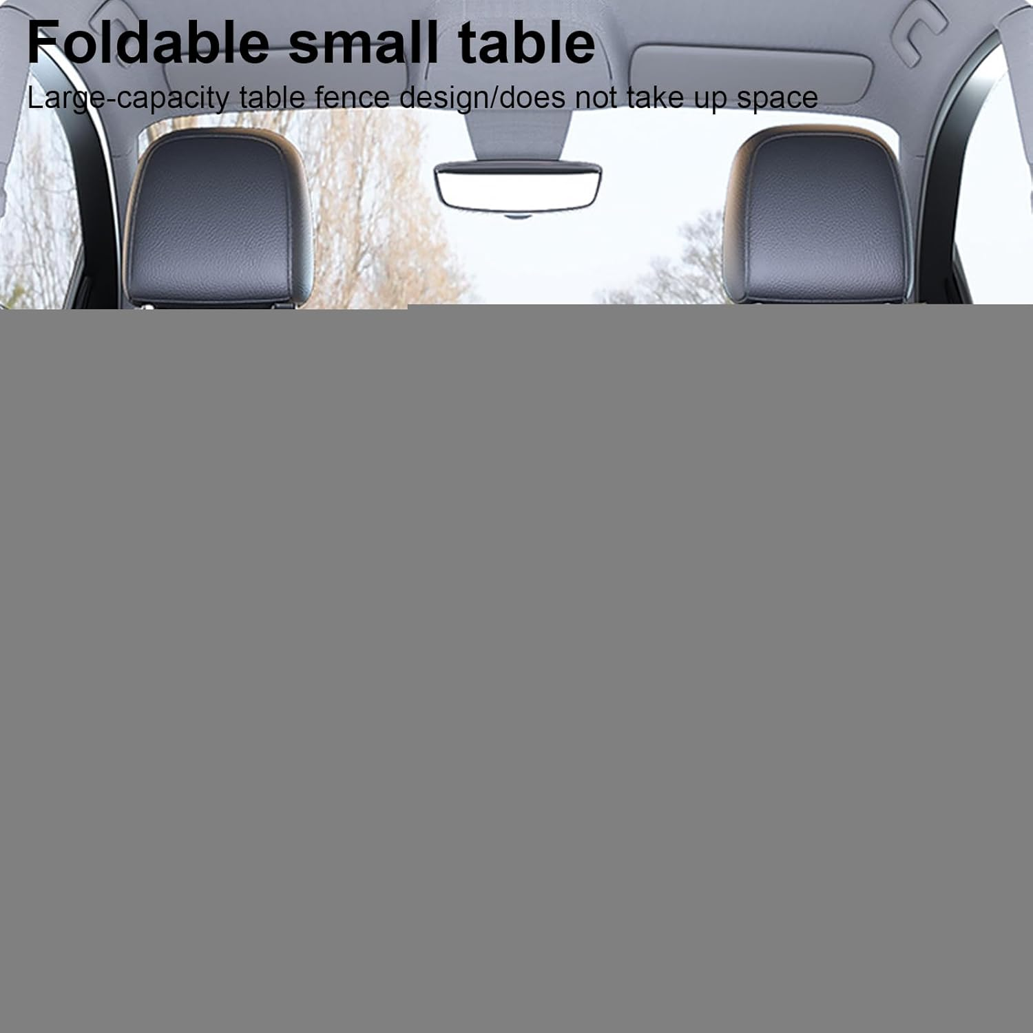 Kids Car Tray | Folding Laptop Holder Rear Storage - Car Desk for Kids | for Long Ride Toddler Airplane Camping Snack Time Eating Office Work Passenger image number 5