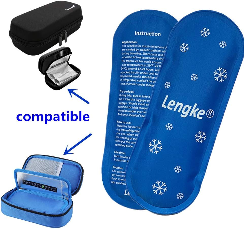Ice Packs for Insulin Travel Case - Reusable Cooler Suitable for Diabetic Insulin Storage Bag - Blue-4Pcs image number 5