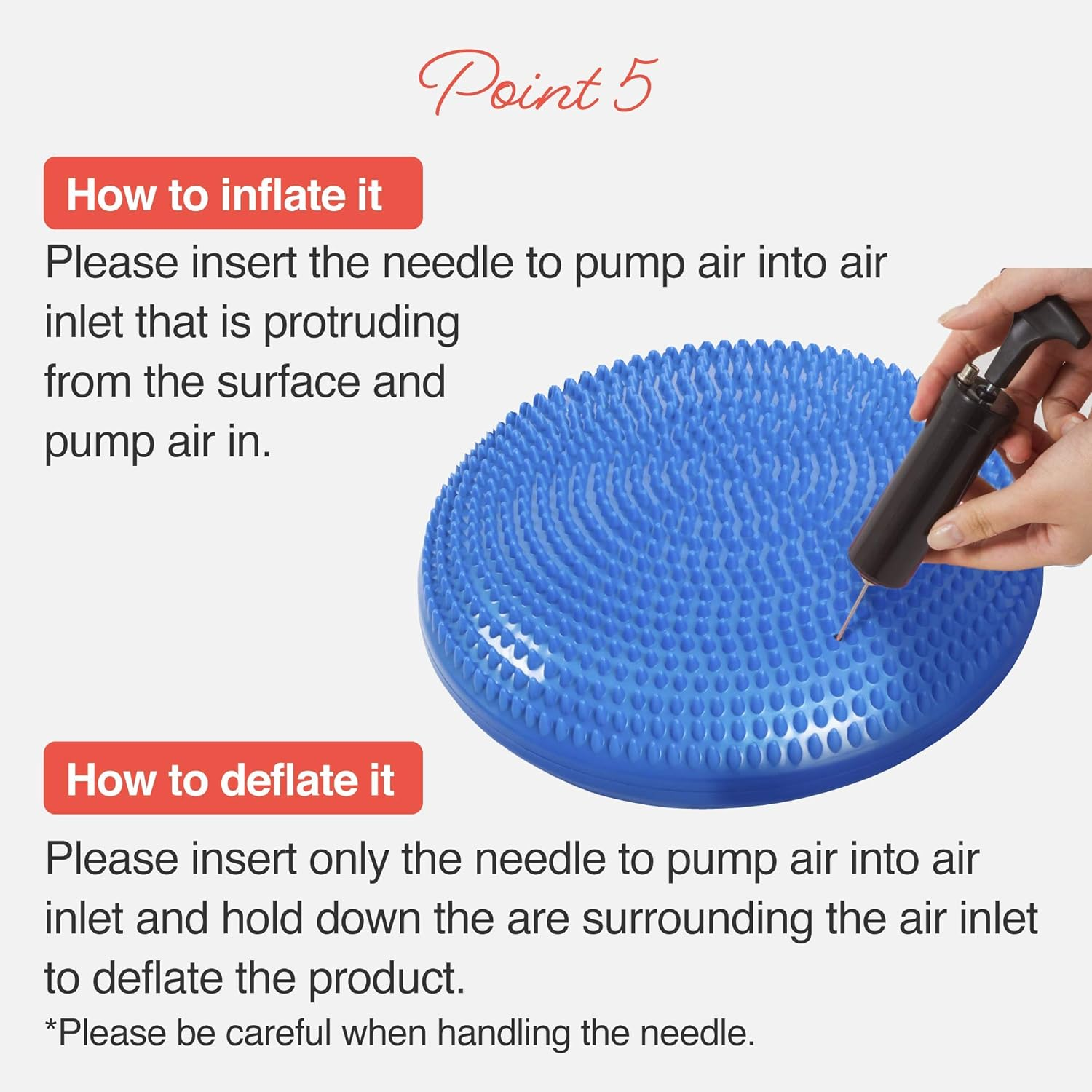 Primasole Balance Disk 2 Pcs Comes with an Air Pump Exercise Disk for Stability Workout13Inch in Diameter 550Lb Load Limit Torso Training Cushion PSS91NH021A image number 2