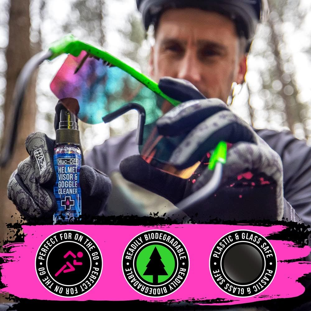 Muc-Off 202 Visor, Lens & Goggle Cleaning Kit, Blue, 0.030 L image number 2