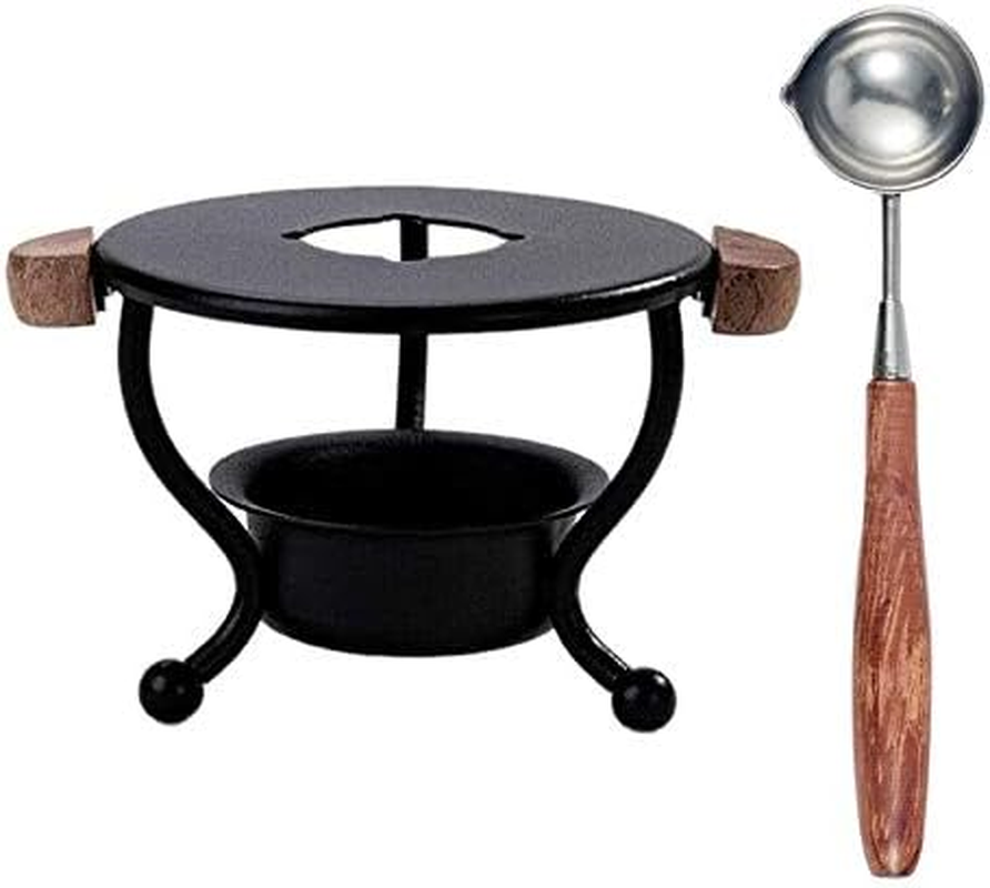 Wax Seal Warmer Wax Seal Stamp Set with Sealing Wax Furnace Tool, Wax Stamp Spoon for Melting Wax Seal Beads or Sealing Wax Sticks, Wax Seal Spoon Holder for Wedding Wax Envelope Seal Stamp image number 1