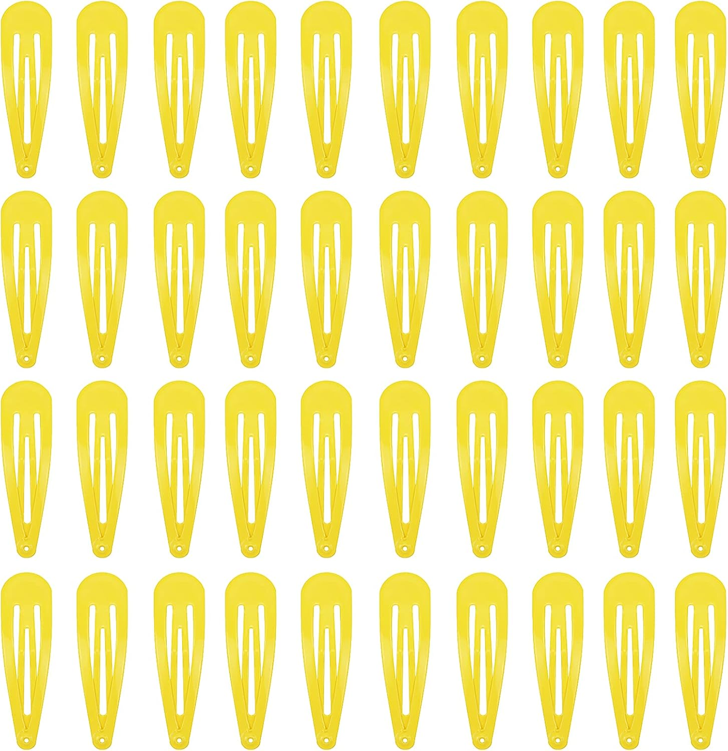 40 Counts Colorful Metal Snap Hair Clips 2 Inch Barrettes for Women Accessories (Brown) - Blue image number 3