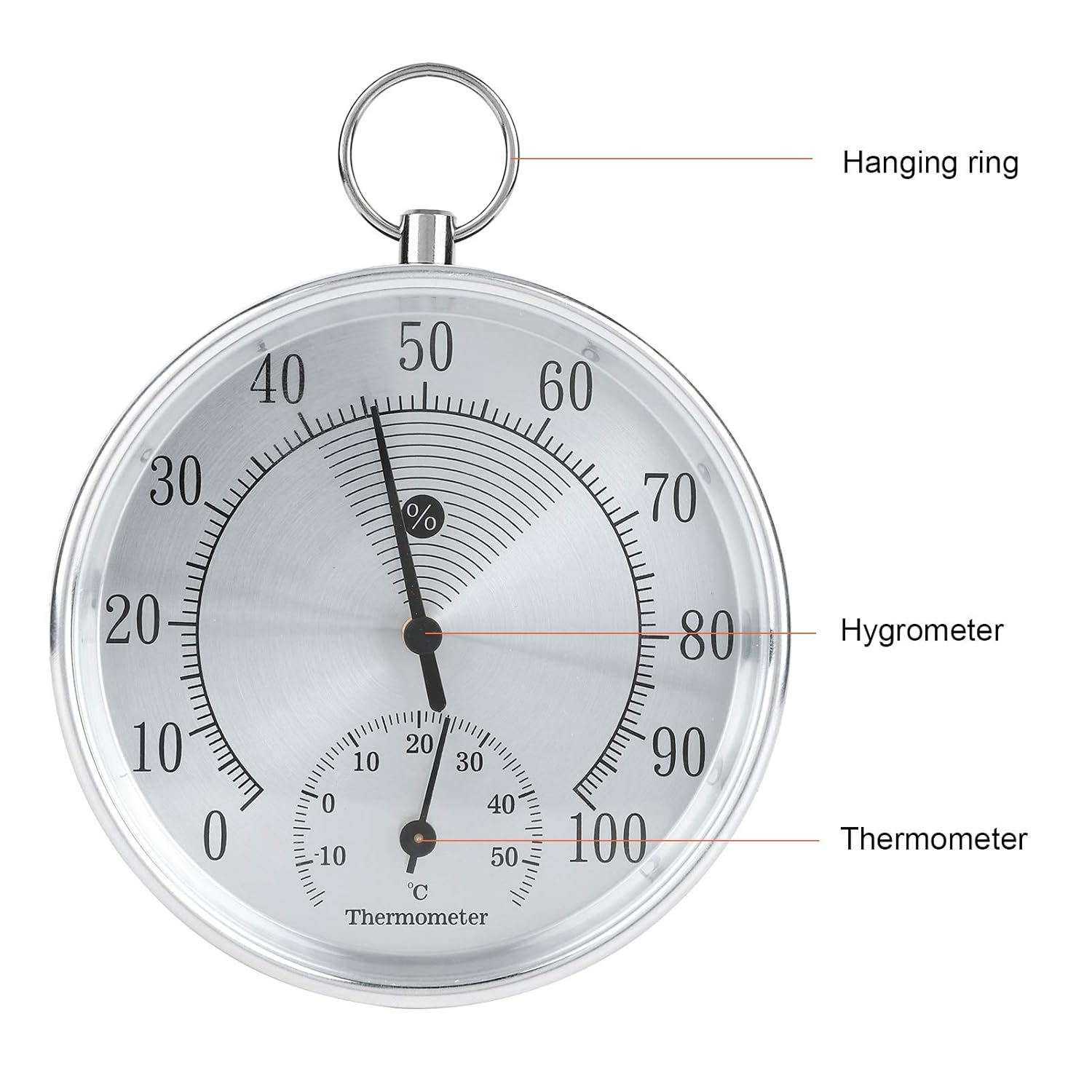 Thermometer Humidity Temperature and Humidity Meter Hanging Hygrometer Permeability Analog Greenhouse Planting Home Hygrometer image number 1