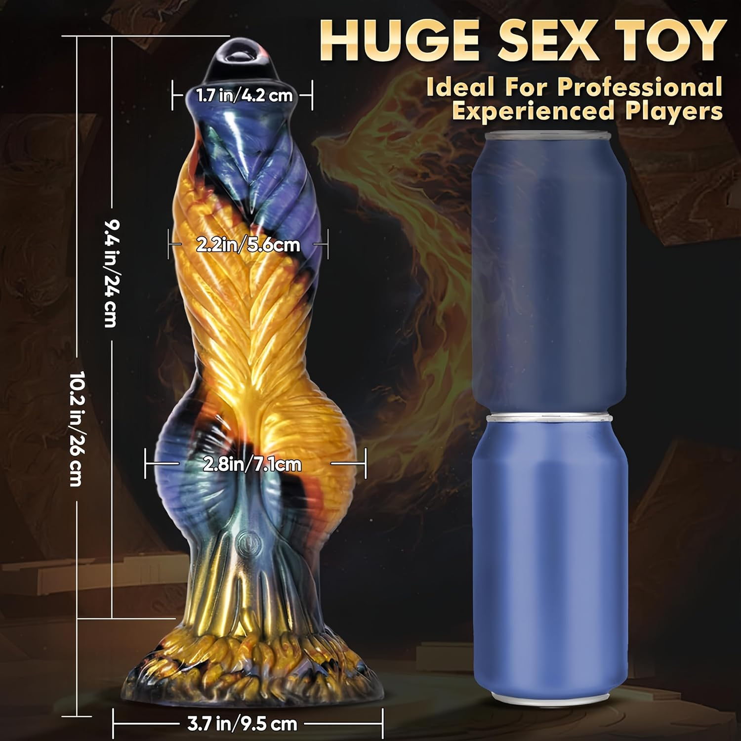 Huge Knot Thrusting Dildo Sex Toys Vibrator - 10.2"/28Cm 3-IN-1 Thick Dildos Anal Toys, 7 Thrusting & Vibrating Modes Monster Big Dildo, Upgraded Remote Control Multi-Modes BDSM Sex Machine, Suction Cup Silicone Adult Toy & Games for Men Women, Prostate Massager Butt Plug, Quiet & Portable & Waterproof Adult Sex Toys, Best Sexual Wellness Products Sent for Her, Him & Couples for Valentines Day image number 1