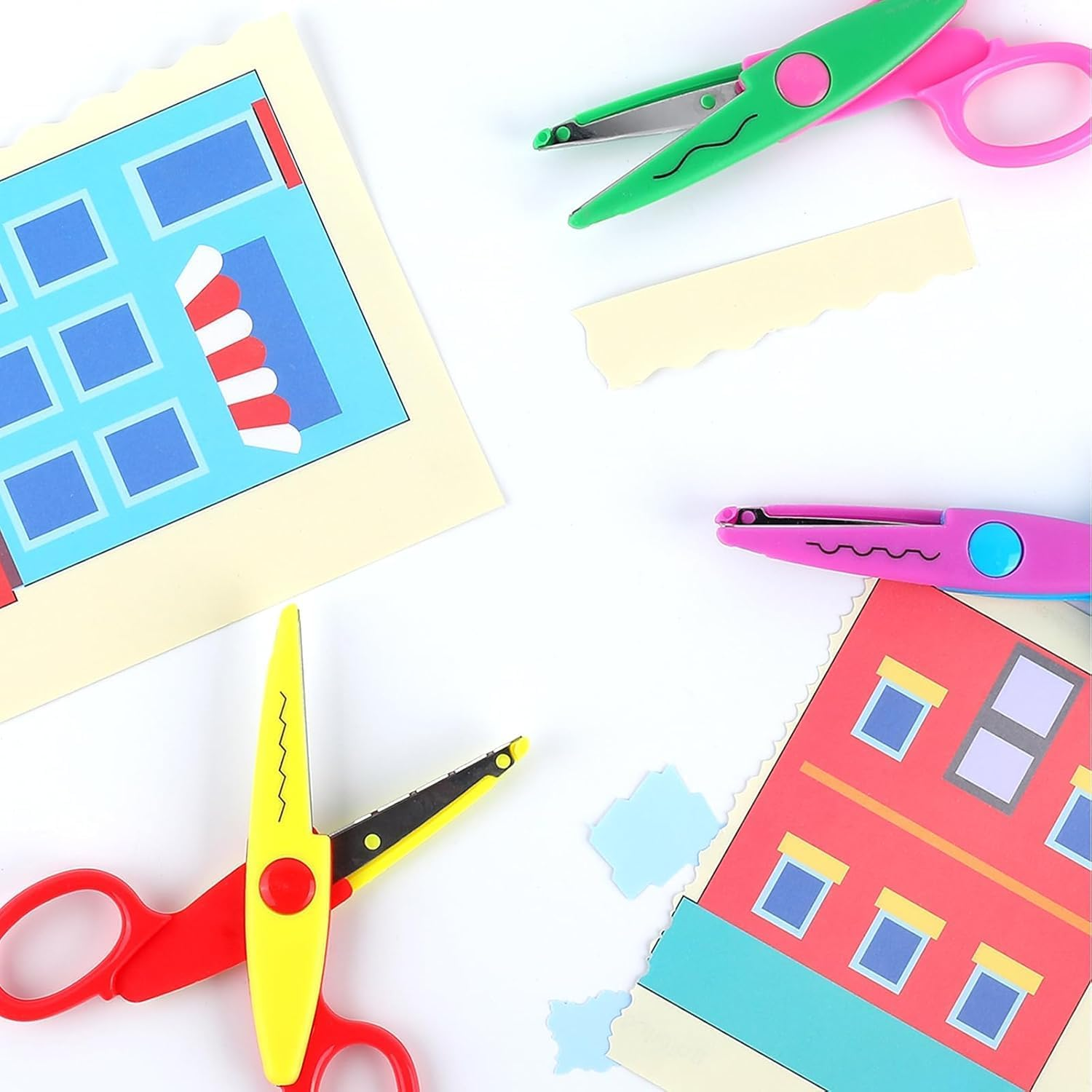 HENWUBEI Decorative Paper Edge Scissor Set &ndash;5'' Colorful Paper Edger Scissors Great Forteachers, Crafts, Scrapbooking, DIY Projects and Crafts, Set of 6 (5Inch) image number 5