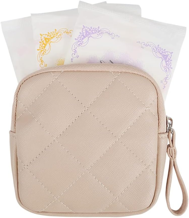 AHAVICS Sanitary Napkin Storage Bag, Menstrual Cup Pouch Portable Sanitary Napkin Pads Storage Bags Feminine Menstruation First Period Pouch for Teen Girls Women Ladies image number 6