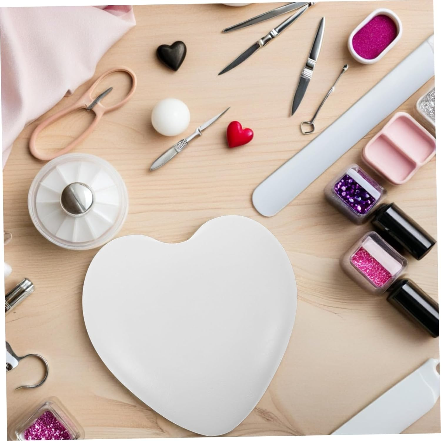 DEARMAMY Nail Arm Rest: Heart Shaped Memory Foams Ergonomic Nail Tech Arm Rest Pillow - Manicure Elbow Pad Soft Hand Cushion for Manicure Tattoo Hand Care image number 3