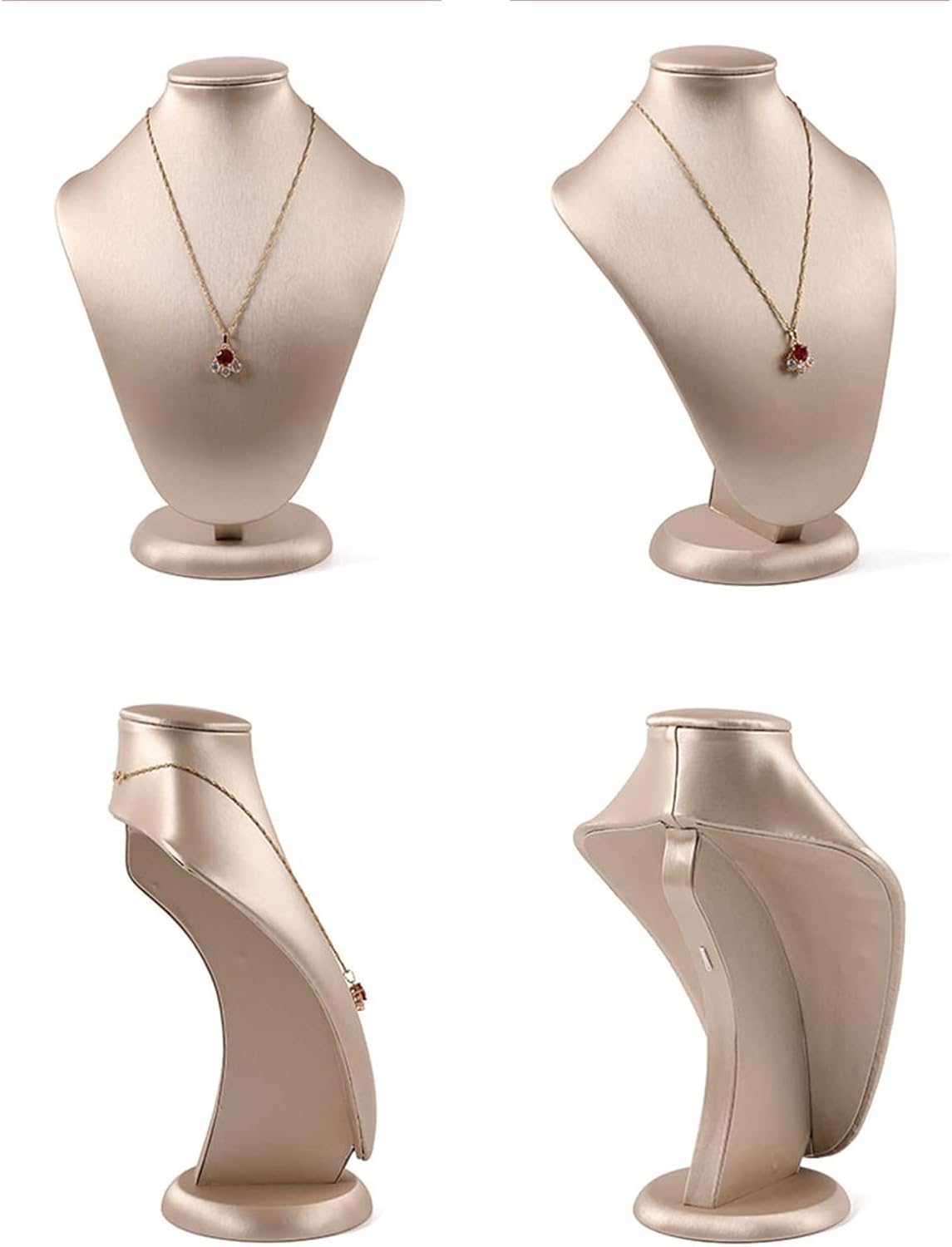 Jewelry Stand Pu Leather Necklace Bust Chain Holder Display Organizer Show Boutique Stand Mannequin Home Organisation, Jewelry Storage for Girls Women Jewelry Holder Jewelry Display (Size : 32Cm) image number 3