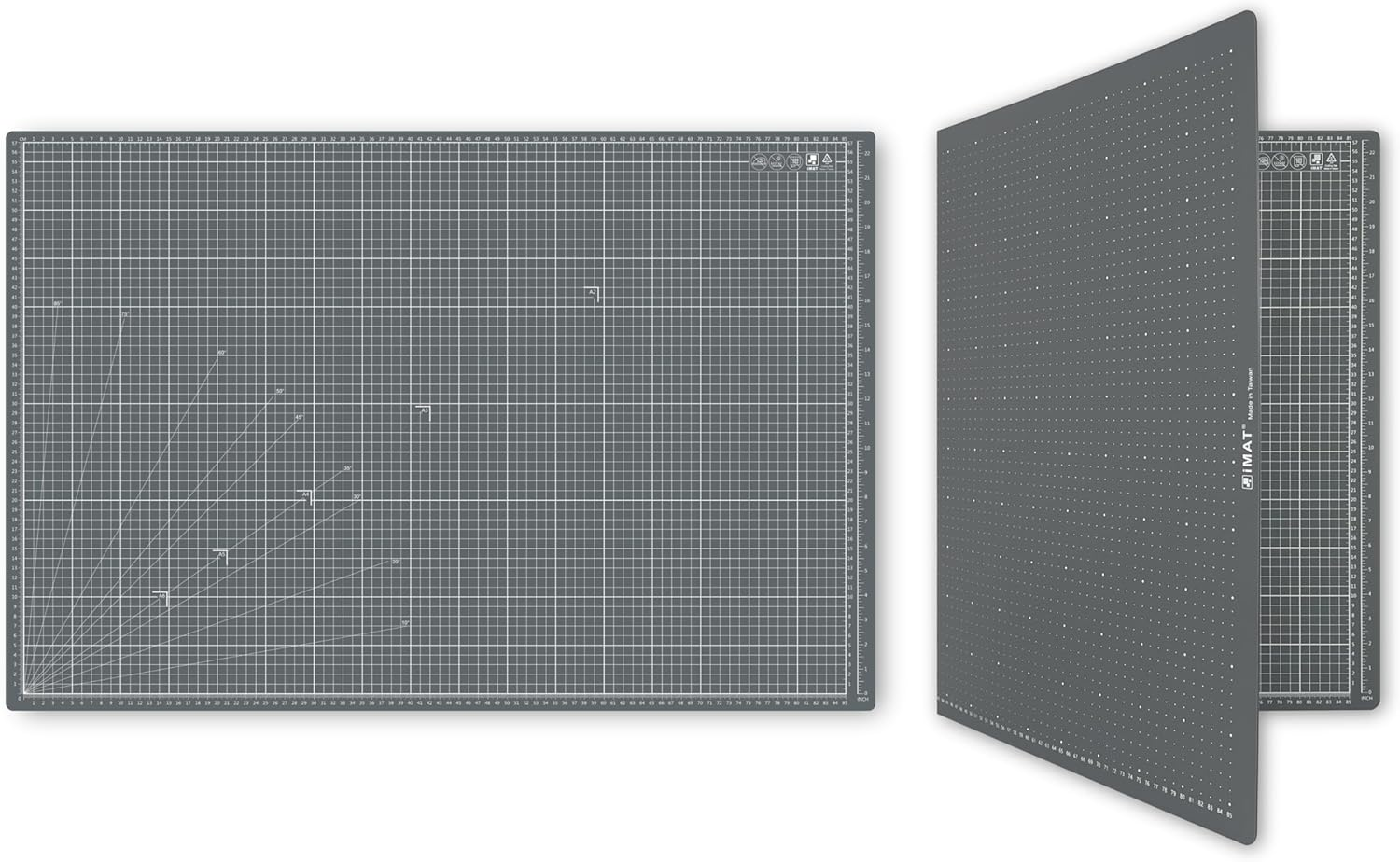 Imat Flip Cutting Mat Note A1, 90X60 Cm, Foldable, Ideal for Crafts, Paper Cutting, Large Leather and Cloth Projects, Sketching, Drawing (Navy Blue)