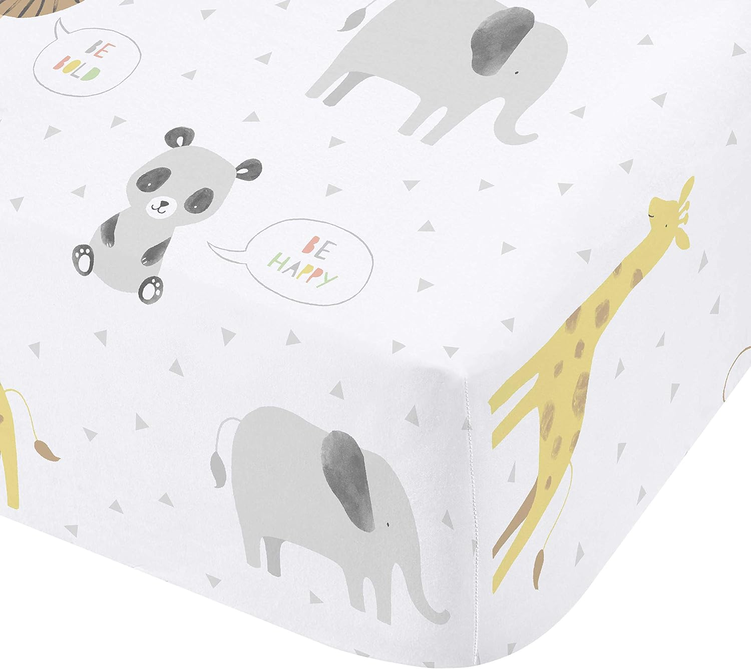 Catherine Lansfield Kids Roarsome Animals Easy Care Single Fitted Sheet Natural image number 2