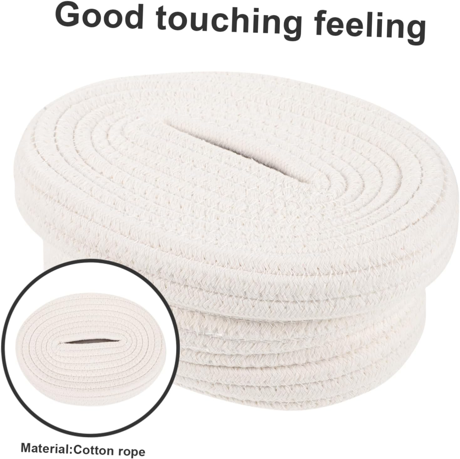 Generic Box Napkin Container Lids Basket Tabletop Wipe Dustproof Novelty Accessories Bins Sack Products Clear Shelves Rattan Paper Towel Holder Napkin Storage Case White Cotton Rope image number 1