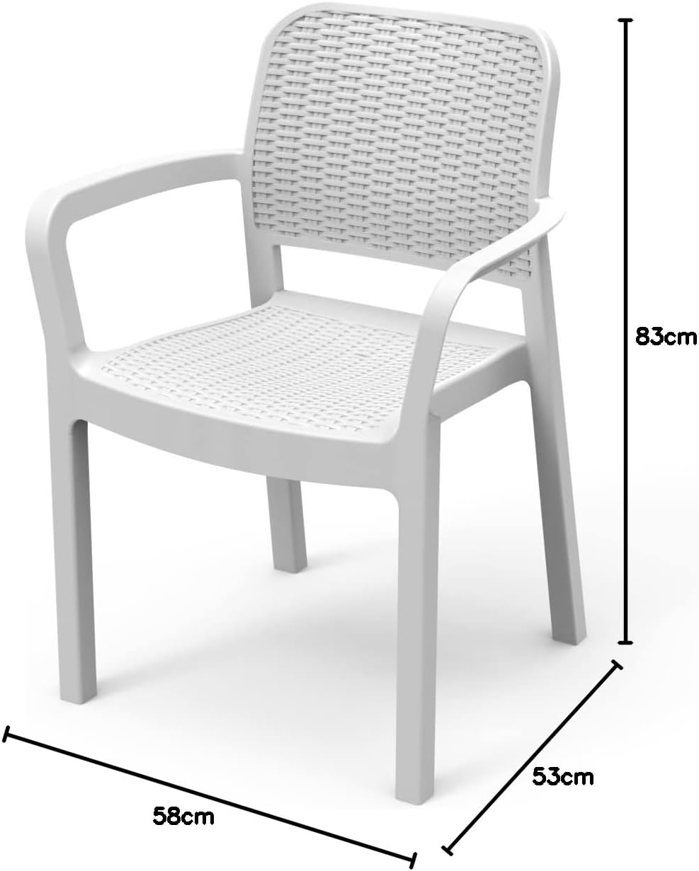 Keter Bella Garden Chair, White image number 3