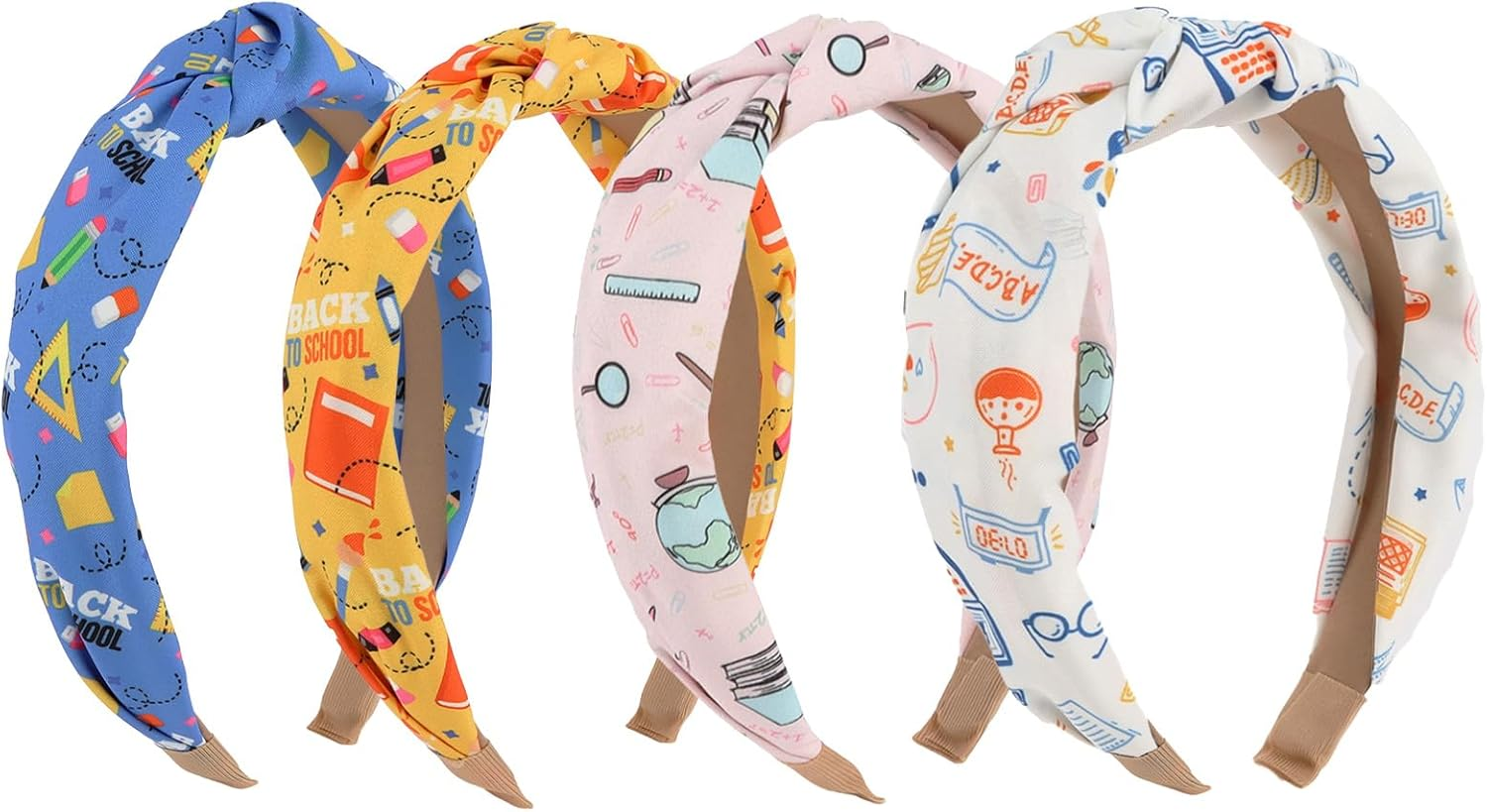 EXIPSAT Women'S Headband Set, Wide Headband & Hair Band, Colourful Hair Accessories with Wrap Look for Women, Set of 4 image number 3