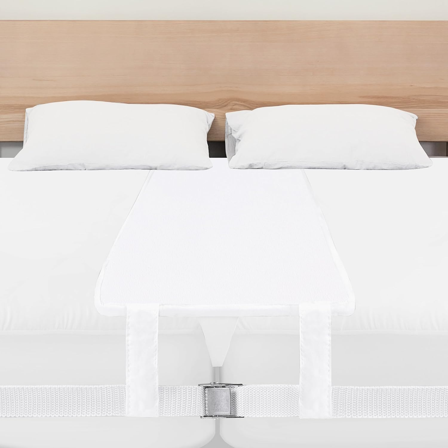 Ruili Bed Bridge Twin to King Converter Kit - Mattress Connector with Strap - Extra Wide Soft Bed Gap Filler - Adjustable Comfortable Bed Connector - Storage Bag Included (Cotton)