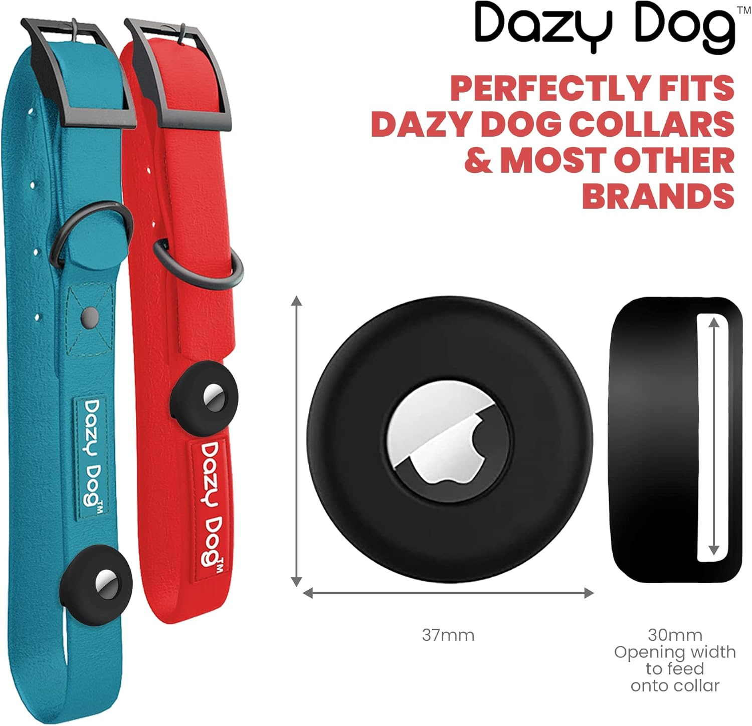 Dazy Dog Airtag Dog Collar Holder - Silicone Pet Collar Case for Apple Air Tag - Compatible with Most Collars - Dog GPS Tracker Cover image number 2