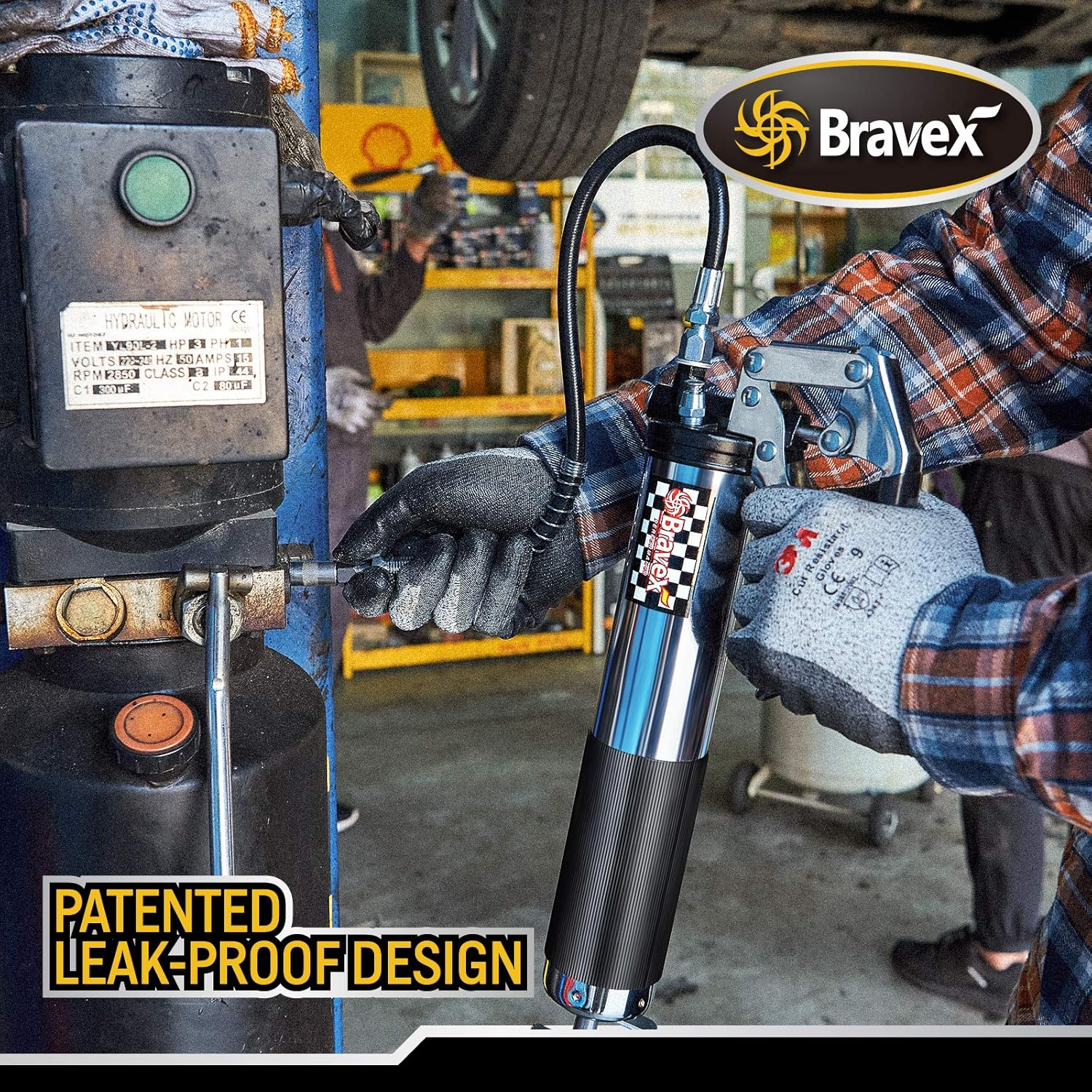 Grease Gun - Heavy Duty Professional Pistol Grip Grease Gun 6000 PSI with Flex Hose image number 6