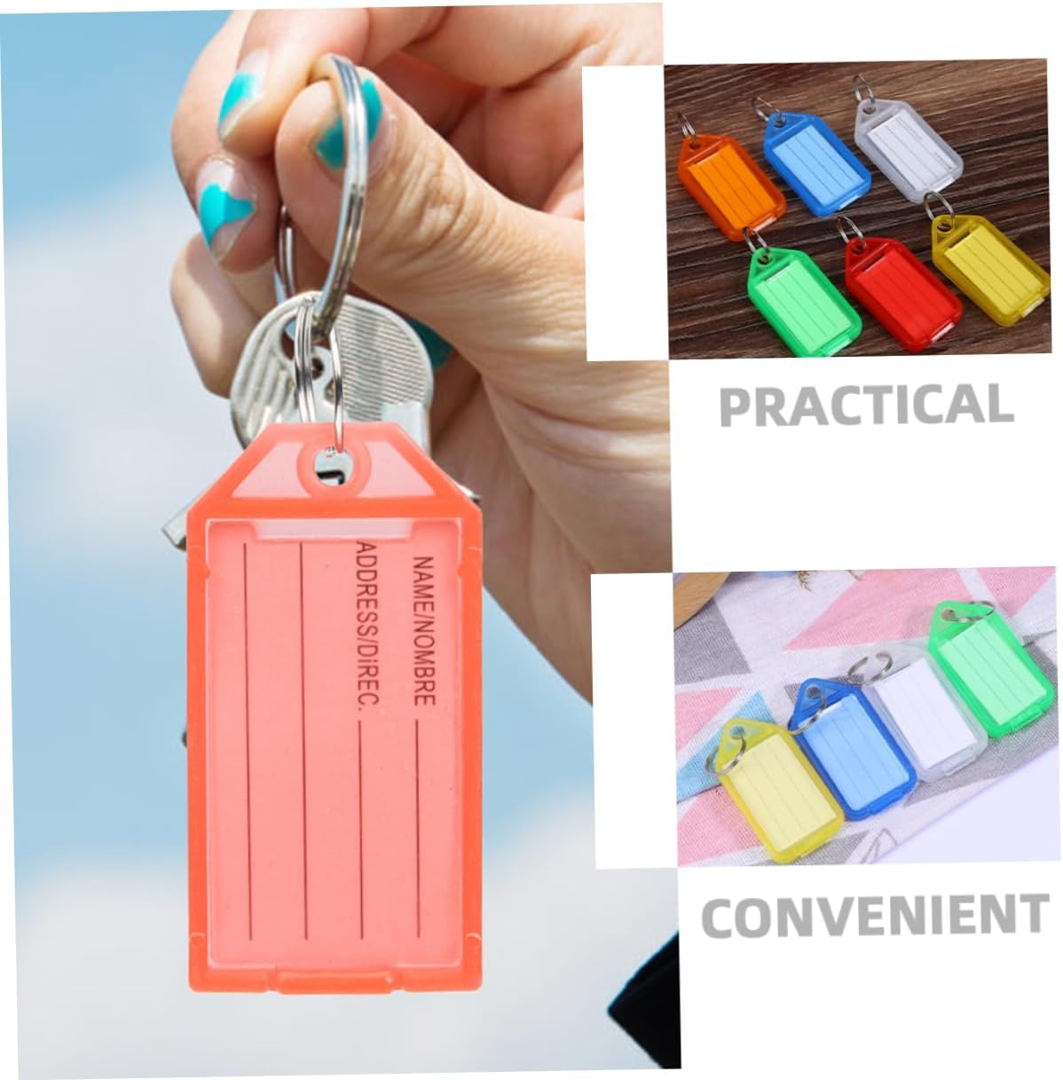 Beavorty 50Pcs Luggage Hanging Labels Travel Baggage Tags Suitcase Boarding Tags image number 1