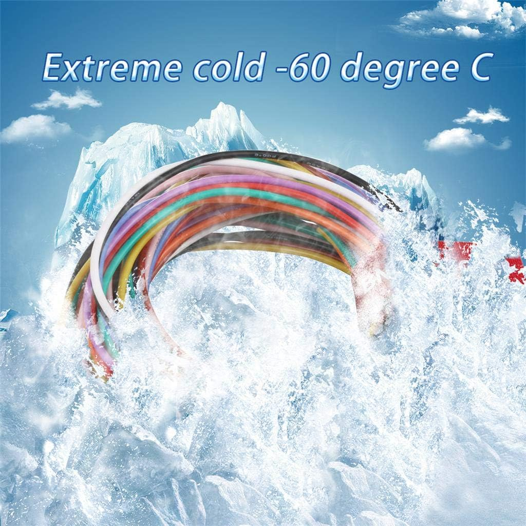 BNTECHGO 20 Gauge Silicone Wire Kit Ultra Flexible 10 Color High Resistant 200 Deg C 600V Silicone Rubber Insulation 20 AWG Silicone Wire 100 Strands of Tinned Copper Wire Stranded Wire Model image number 4