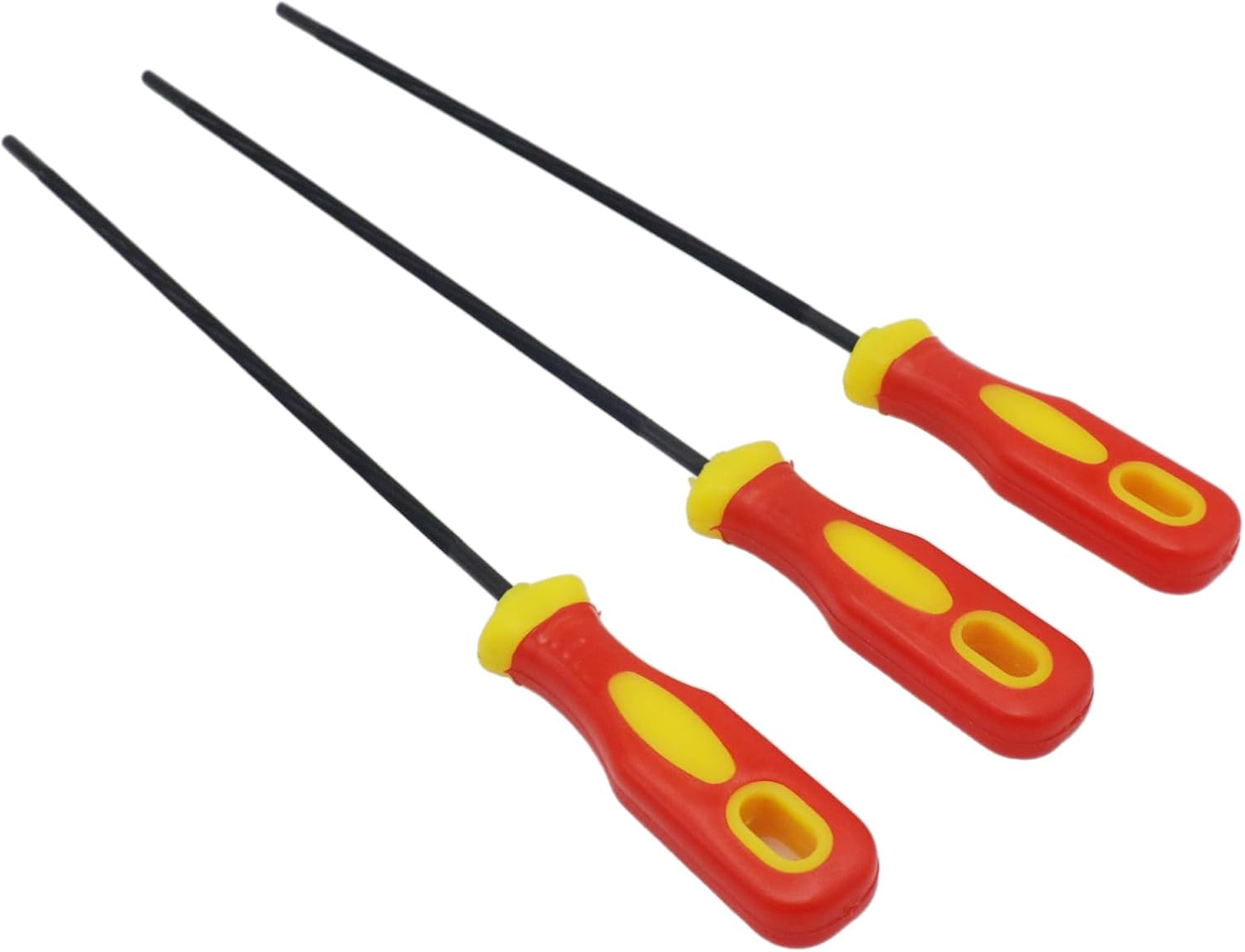 3 Pack 5/32 Inch (4.0Mm) Chainsaw Chain Sharpening Files, round Chainsaw Sharpener File Set with Plastic Handles, Carbon Steel for Sharpening Chainsaws image number 5