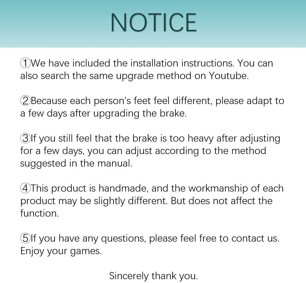 Glodorm Upgrade Mod Brake Pedal Spring Kit for LOGITECH G27 G29 G920 Racing Wheel image number 2