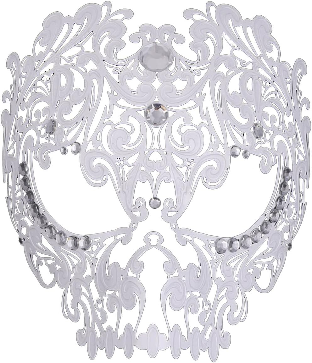 Sheliky Masquerade Mask Mardi Gras Costume Mask Christmas Cosplay Metal Party Mask