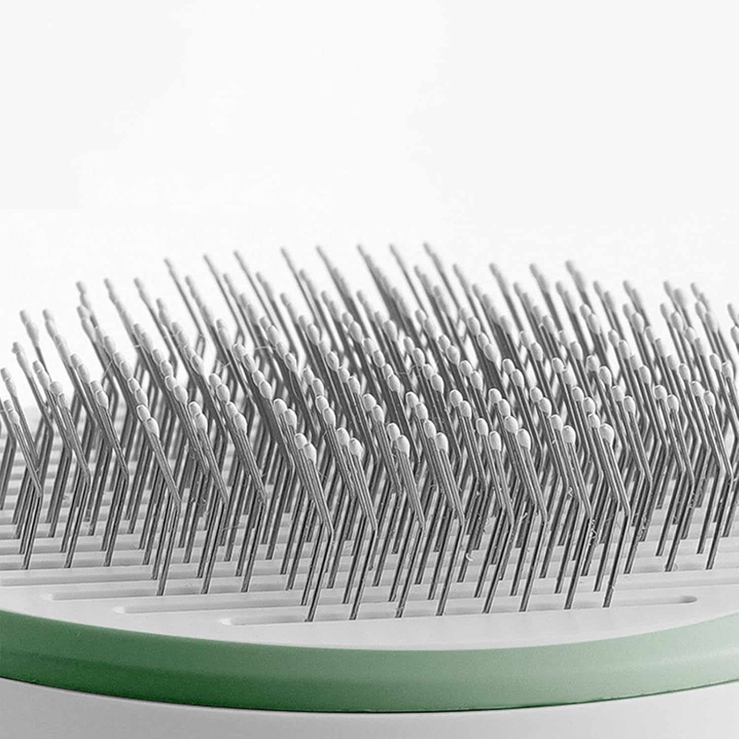 Cat Slicker Brush | Kitten Grooming Comb with Button - Non-Slip UV Function Slicker Brush with Release Button for Bath Travel Puppy and Kitten image number 3