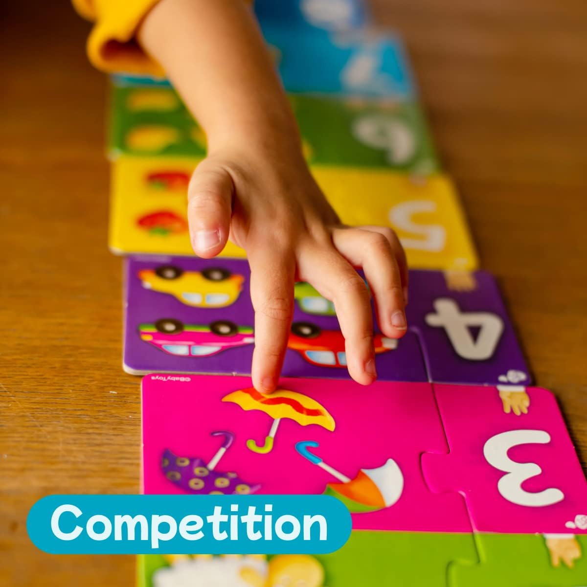 Jigsaw Puzzles for Kids 10 in 1 Double Puzzle Fun to Count Early Educational Toys, Montessori Puzzle for Baby Age 2 3 4 Years Olds + Gift Birthday All Occasions image number 1