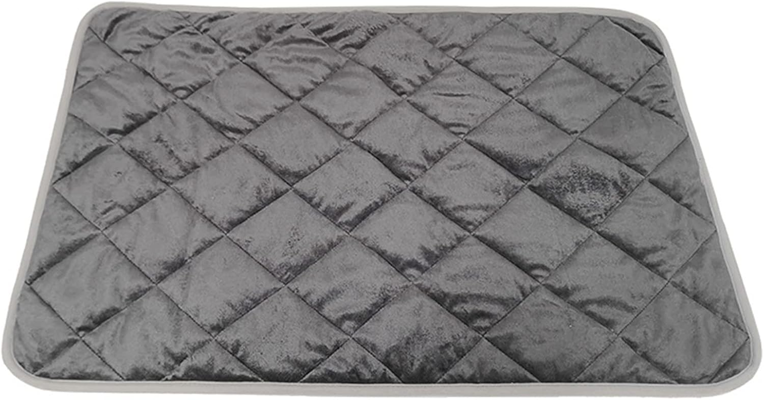 Self Heating Pad for Pets, Heating Pad Indoor for Dog, Cat, Waterproof Soft Heated Blanket, Warmer Floor Mat Animal Bed, Easy to Clean and Safe,Gray,S image number 4