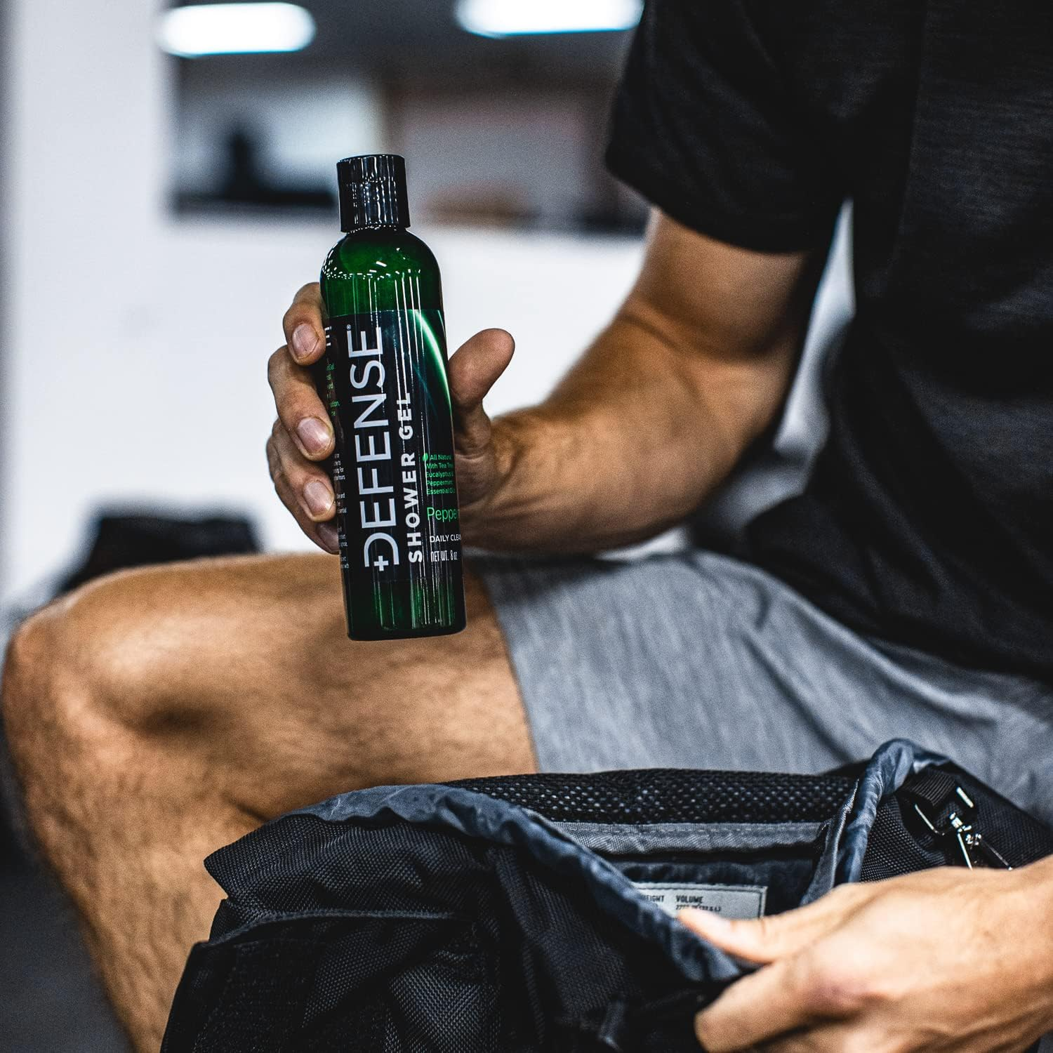 Defense Soap Peppermint Body Wash Shower Gel 8 Oz - Natural Tea Tree Eucalyptus Peppermint Oil image number 5