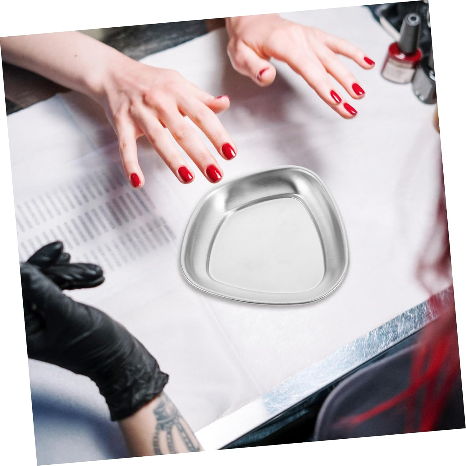 SAFIGLE Stainless Steel Disinfection Tray Nail Tool Sterilizer Cleaning for Nail Salon Supplies image number 5