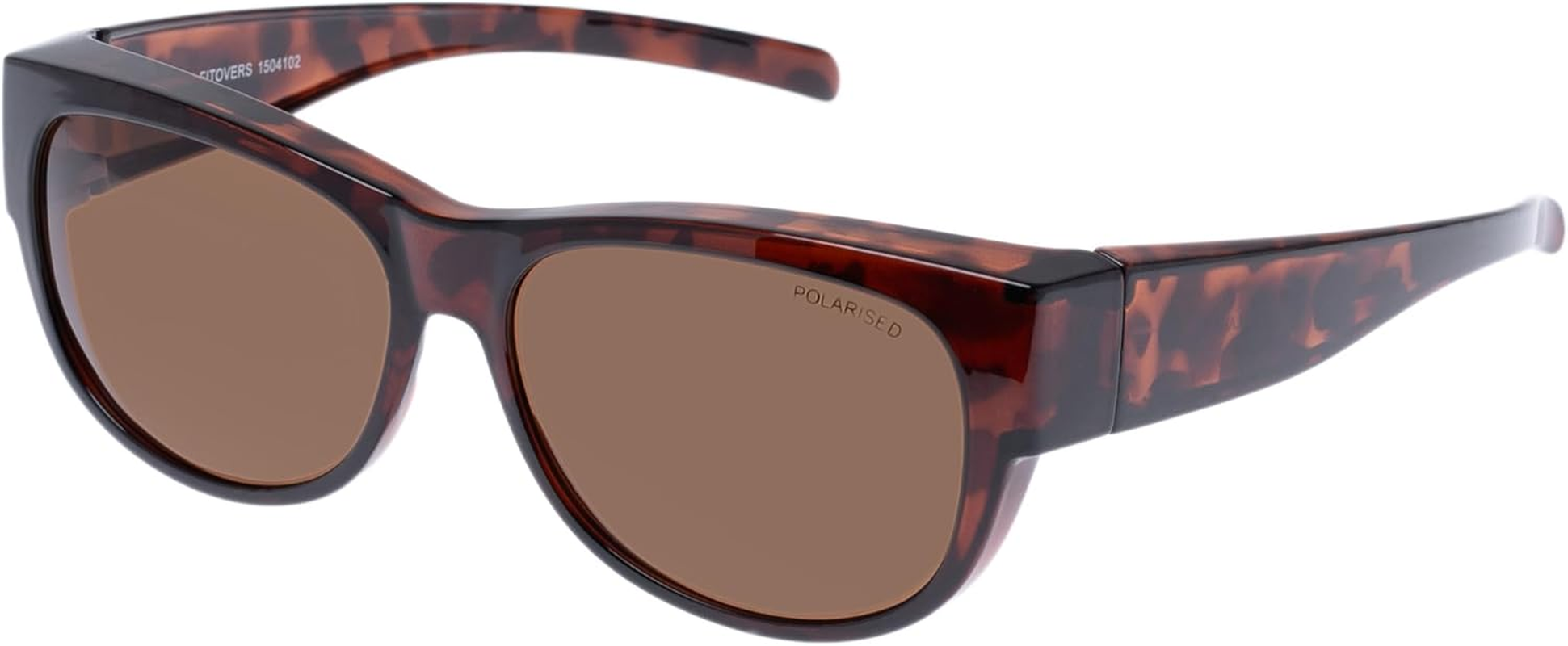 Cancer Council Female Cooktown Fitovers Shiny Dark Tort D-Frame Sunglasses image number 1