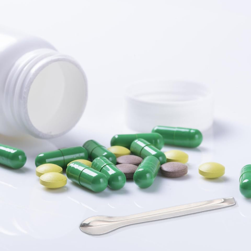 Baluue 12Pcs Measuring Lab Spatula Stainless Steel Mini Spatula Micro Laboratory Spoons Measuring Cup Stainless Steel Spoons Micro Sampling Spoons Spoons 1/3 Miniature Set image number 3