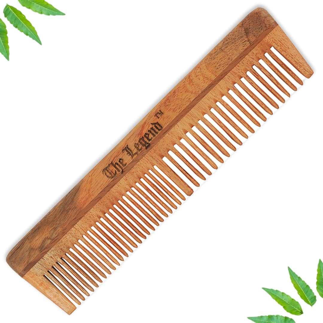 The Legend Organic Neem Wood Comb, Brown (Regular) image number 2