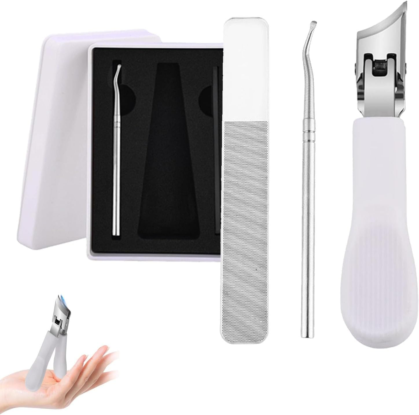 Super Sharp Oblique Nail Clippers, Sets of Eagle Beak Beveled Nail Clippers, Oblique Ingrown Toenail Clippers, Wide Jaw Opening Anti-Splash Slanted Nail Clipper (Orange)