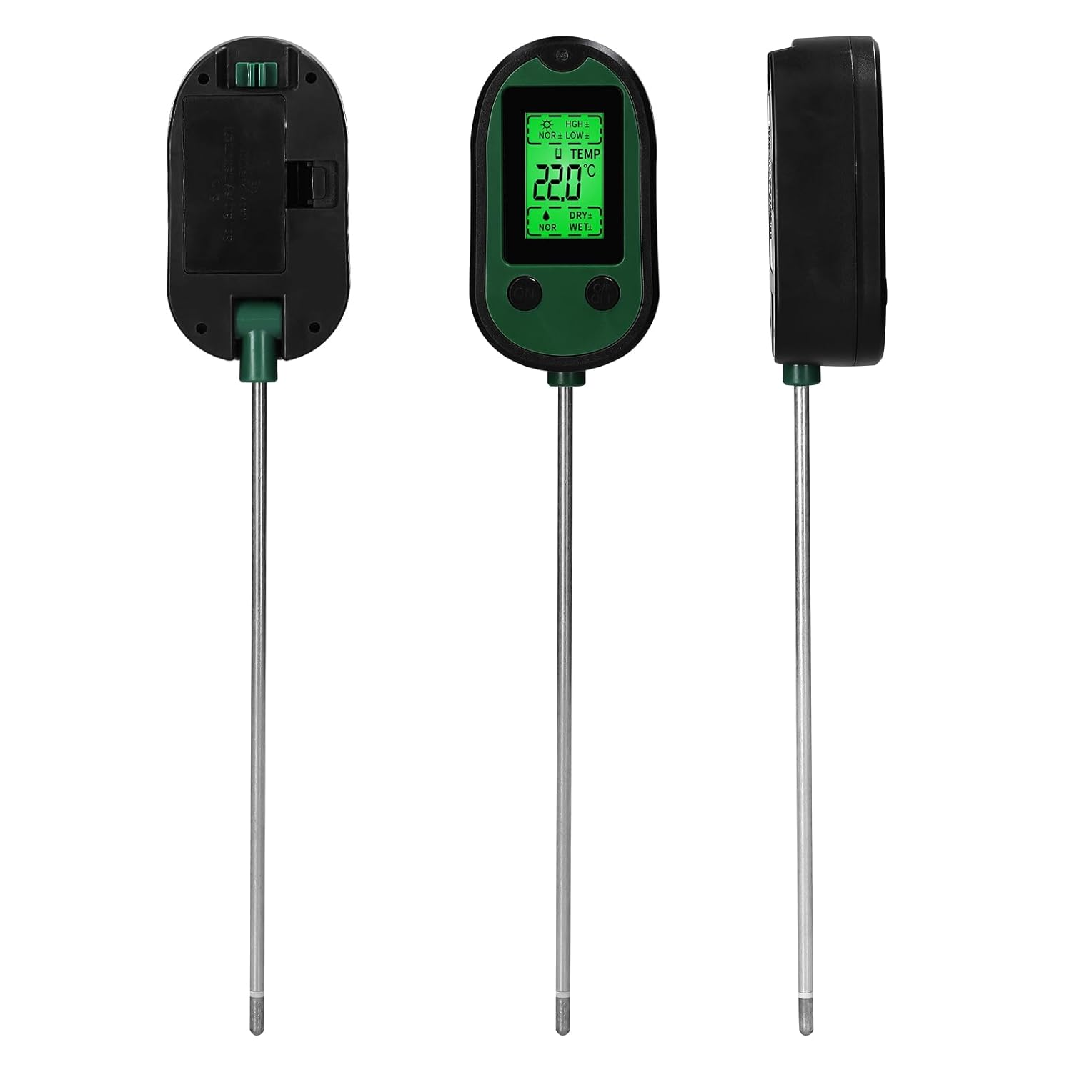 Multifunctional Soil PH Tester High Accuracy Temperature Sunlight Intensity Garden Planting Handheld Test Tool Detect Device image number 2