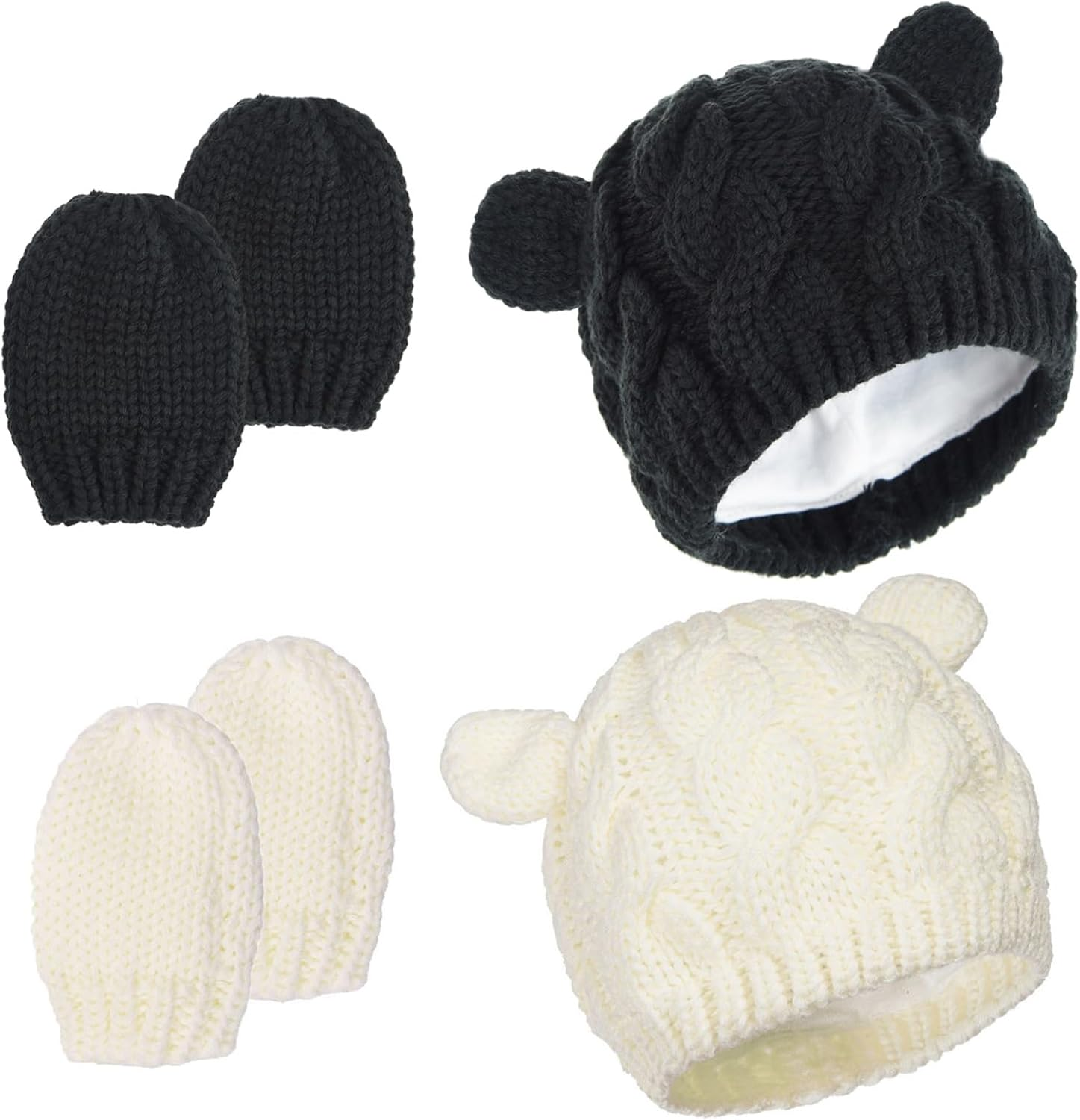 UYIOYO Newborn Winter Beanie Hats and Gloves