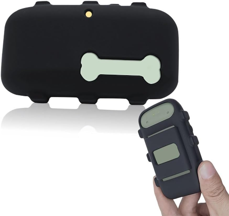 Silicone Holder Compatible for Tractive XL GPS Dog Tracker,Rubber Accessories Cover Finder Anti-Scratch,Secure Sturdy Case with Strap for Pet Cat Collar (Black) image number 1