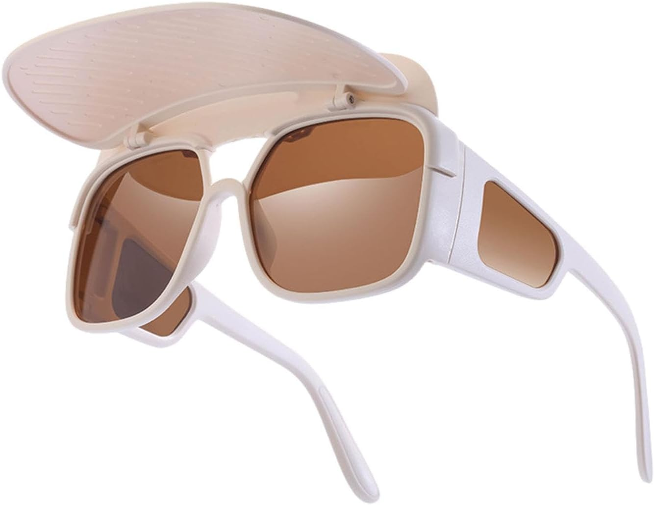 Sunglasses Sunvisor, Sunvisor Sunglasses with Sunvisor Attached, Funny Waterproof Cycling Glasses, Detachable Sunvisor for Fishing, Hiking, Outdoor Puchen