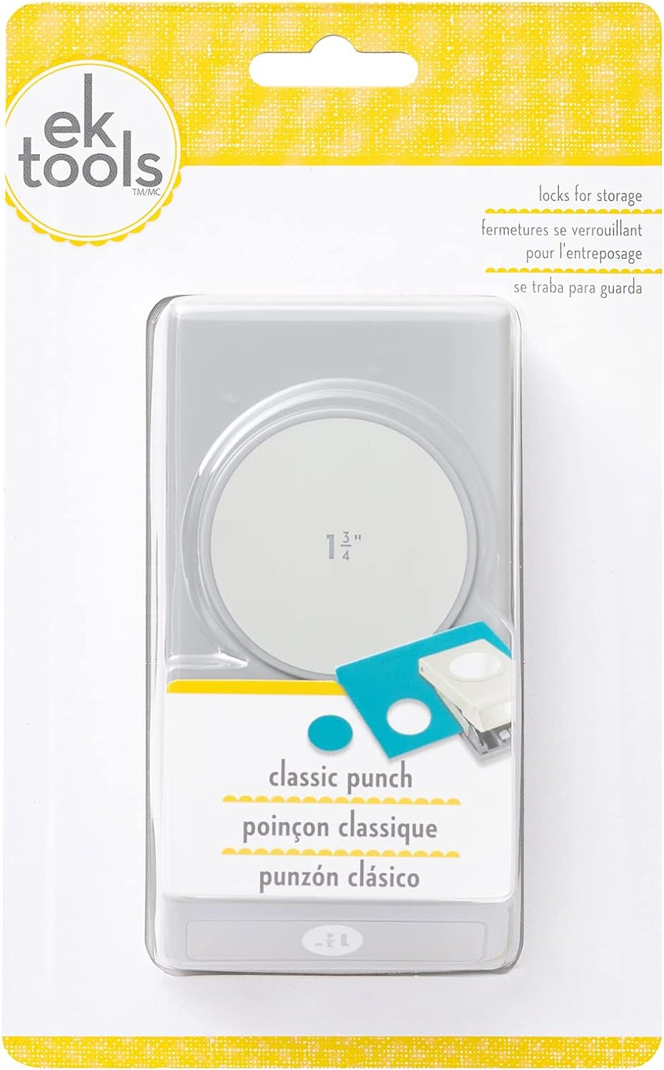 EK Success PSN Circle Punch 1.75 Inch with Safety Lock, Create Perfect Circles for Handmade Cards, Scrapbooking, Gift Tags, Invitations, Decorations, and More image number 1