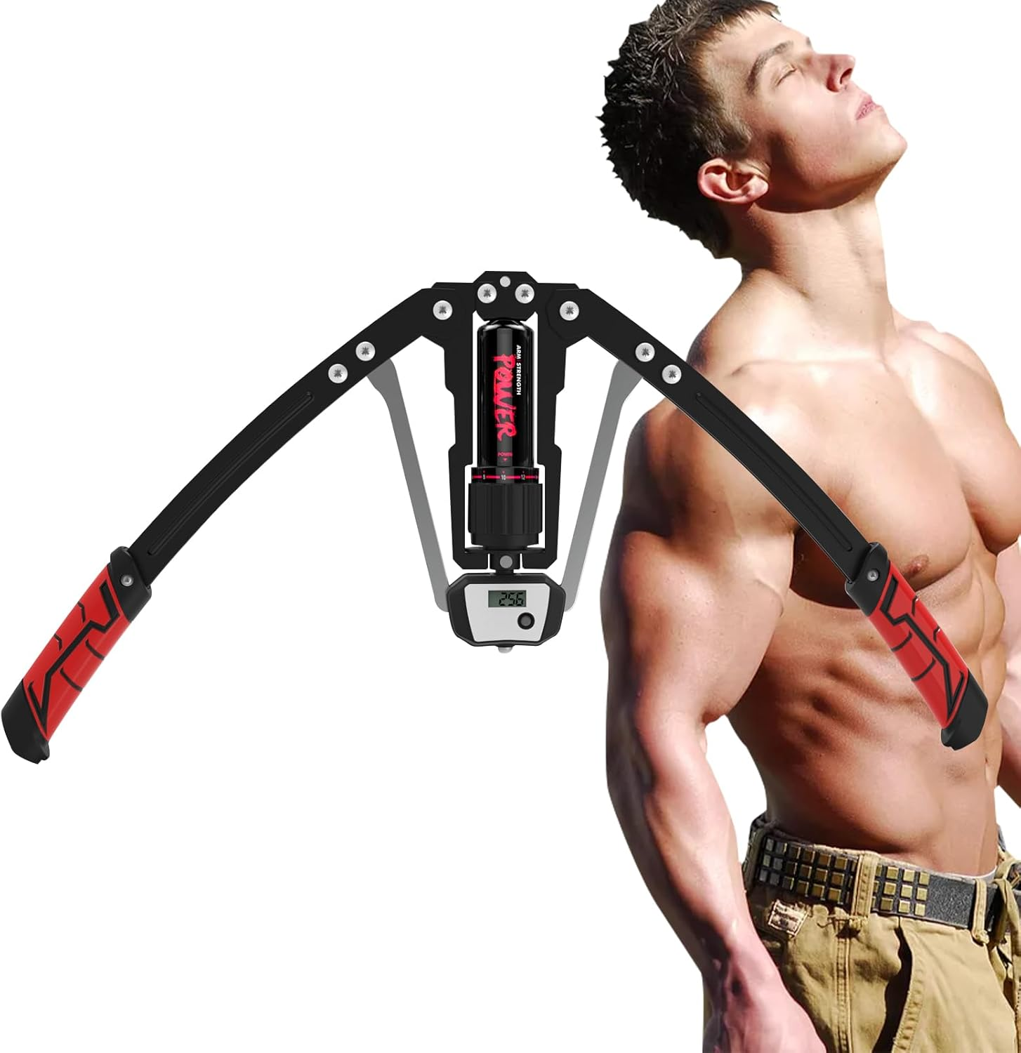 Aiiyiihii Twister Arm Exerciser 10-200KG, Hydraulic Chest Exerciser, Chest and Arm Twister, Chest Expander, Chest Muscle Trainer, Arm and Chest Exerciser, Upper Body Exercise Equipment, Power Twister image number 5